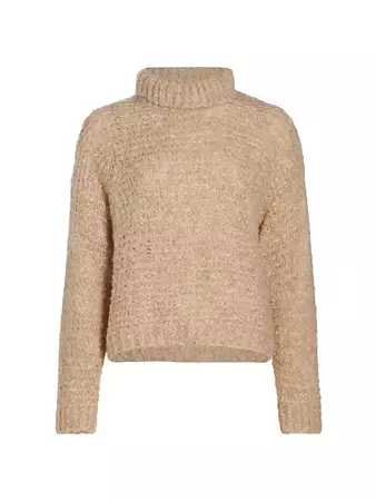 Shop Naadam Bouclé Alpaca-Blend Turtleneck Sweater | Saks Fifth Avenue