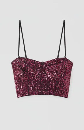 sequin crop top by Pull and Bear