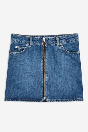Zip Denim Skirt | Topshop
