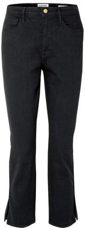 Le Sylvie Cropped High-rise Straight-leg Jeans - Black