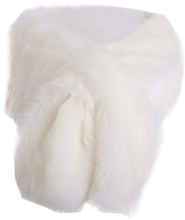 white fur wrap