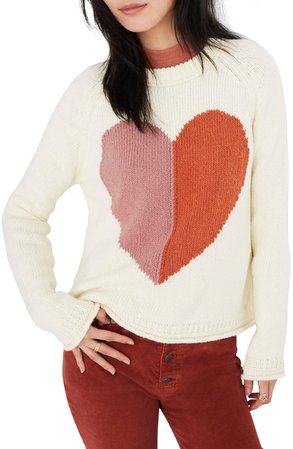 Madewell Keaton Heart Pullover Sweater | Nordstrom