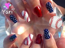 red baseball nails - Google Search