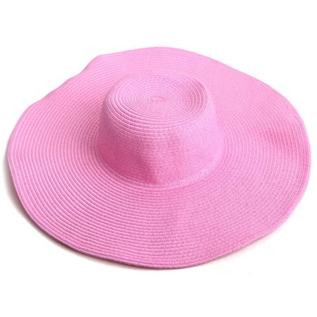 light pink oversized straw sun hat