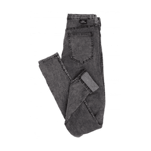 folded gray jeans