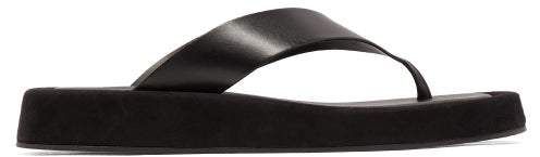Ginza Leather Sandals - Womens - Black