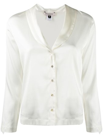 White Gilda & Pearl Satin Night Shirt | Farfetch.com