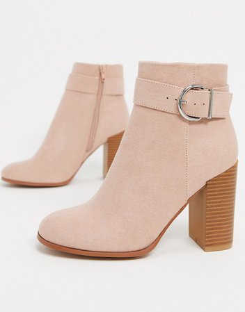 ASOS DESIGN Retreat heeled ankle boots in taupe | ASOS