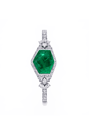 Graff, Emerald Secret Watch EMERALDS 24.37 CTS, DIAMONDS 23.38 CTS