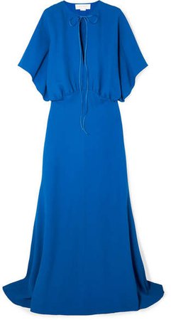 Crepe Marocain Gown - Cobalt blue
