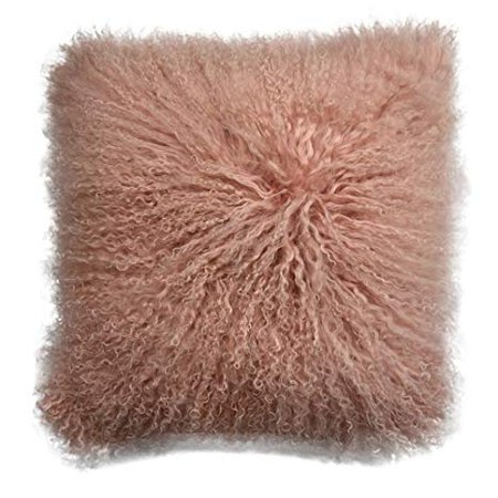 Amazon.com: Lichao Mongolian Lamb Fur Pillow Cover Luxurious Sheep Skin Cushion Cover Soft Plush Curly Pillow Case Home Decorative Throw Pillow Cover Plain Wool Pillow Protector 16 X16 Inch Bedroom (Pink): Home & Kitchen