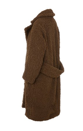 Clothing : Jackets : 'Bear' Brown Faux Fur Sherpa Coat