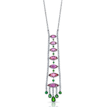 7 Pink Topaz Marquee Necklace — Ricardo Basta Fine Jewelry