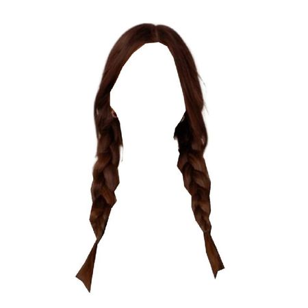 long straight red brown hair two braids braided pigtails hairstyle