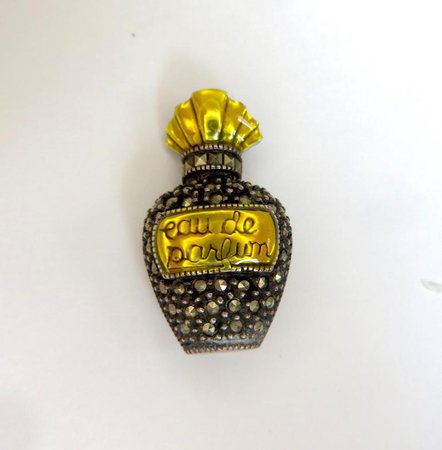 Vintage Judith Jack Brooch Eu De Parfum Pin Sterling Silver | Etsy