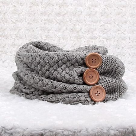 Flyou Women Winter Scarf Warm Knit Neckerchief Woolen Collar Wraps Scarves Shawl at Amazon Women’s Clothing store