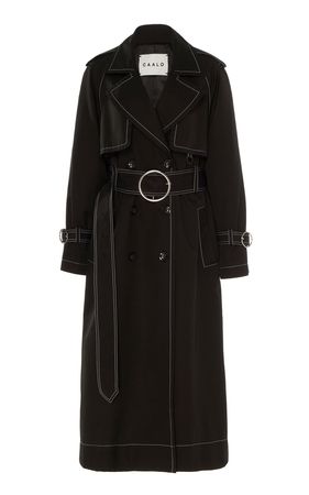 CAALO | contrast stitch trench coat