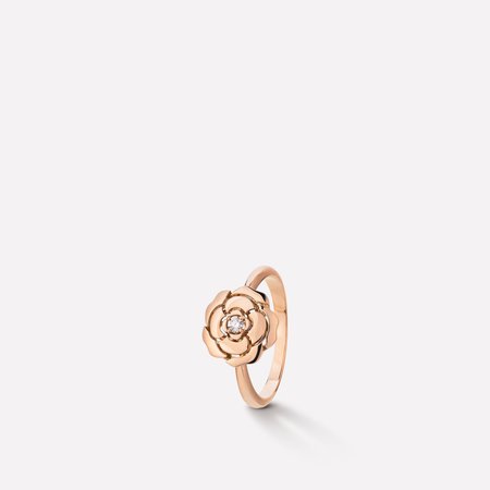 Extrait de Camélia ring - 18K pink gold, diamond - J11662 - CHANEL