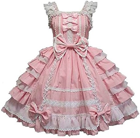 Amazon.com: Smiling Angel Girls Sweet Lolita Dress Princess Lace Court Skirts Cosplay Costumes: Clothing