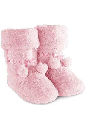 PajamaGram Fleece Slippers for Women - Slipper Boots for Women: Clothing