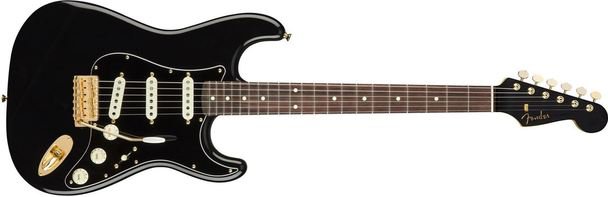 Fender LIMITED Midnight Stratocaster Made In Japan - Black - Tundra Music INC Vintage Guitars Store & More Toronto