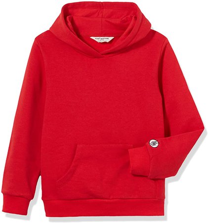 Amazon.com: Kid Nation Kids' Soft Brushed Fleece Casual Basic Pullover Hooded Sweatshirt Hoodie for Boys or Girls XS Red: Clothing