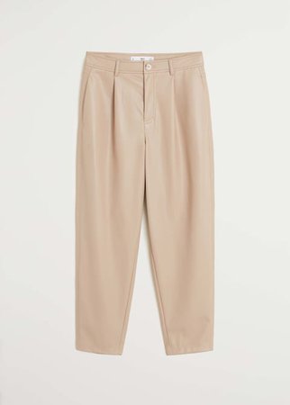 Relaxed fit cropped trousers - Woman | Mango Ukraine