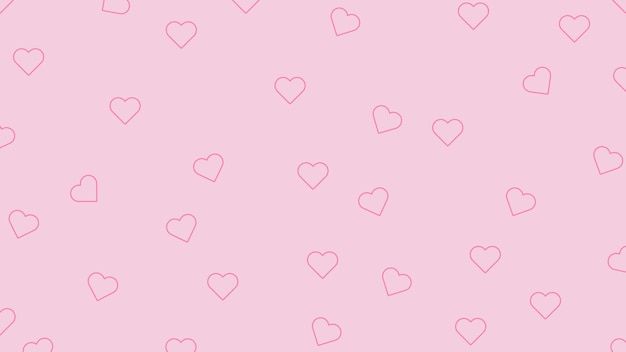 Premium Vector | Cute heart pattern on pink background perfect for wallpaper backdrop postcard background