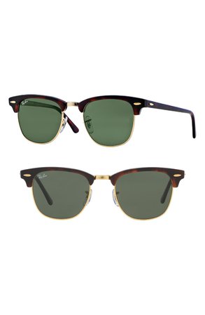 Ray-Ban Standard Clubmaster 51mm Sunglasses | Nordstrom