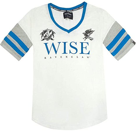 Amazon.com: Harry Potter Ravenclaw Wise Womens/Ladies Varsity T-Shirt Sizes S-XL White: Clothing