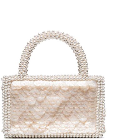 beaded shell sequin tote