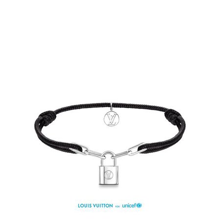 Silver Lockit X Virgil Abloh Bracelet, Sterling Silver And Black Cord - Jewellery and Timepieces | LOUIS VUITTON