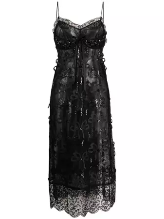 Simone Rocha semi-sheer sequin-embellished Slip Dress - Farfetch