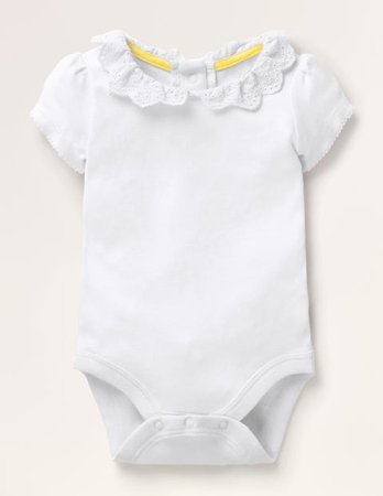 Detailed Collared Bodysuit - Ivory | Boden US