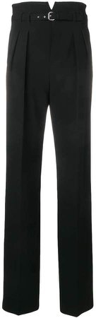 buckle-fastening trousers