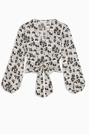 Ivory Tulip Tie Front Blouse | Topshop