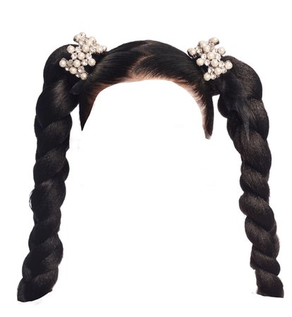 ponytail pigtail black hair
