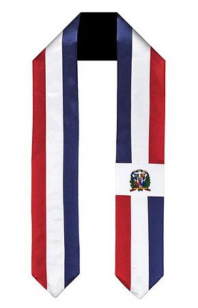 Amazon.com: Dominican Republic Flag Graduation Sash/Stole International Study Abroad Adult: Clothing