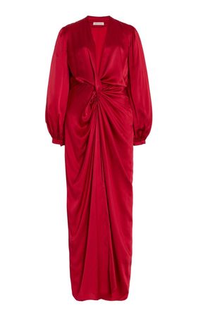 El Recuerdo Silk Charmeuse Wrap Gown By Andres Otalora | Moda Operandi