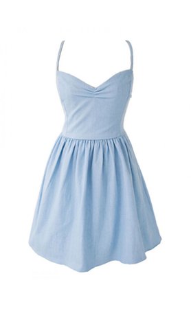 light blue sundress skater dress