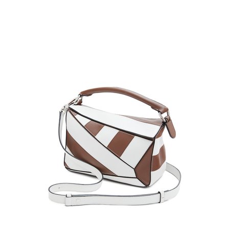 Puzzle Rugby Small Bag Brunette/Soft White - LOEWE