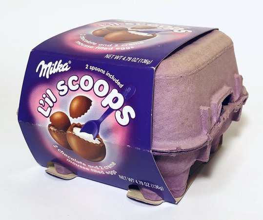 Vintage 1999 Milka Lil SCOOPS Easter Egg Candy Carton Container bubble gum fleer 70221100414 | eBay