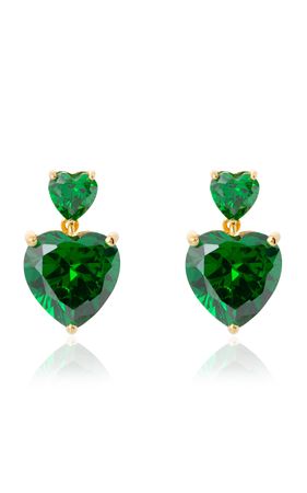 Heart 14k Gold-Plated Earrings By Judith Leiber | Moda Operandi