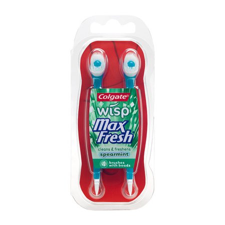 Colgate Max Fresh Wisp Disposable Mini Toothbrush - Peppermint