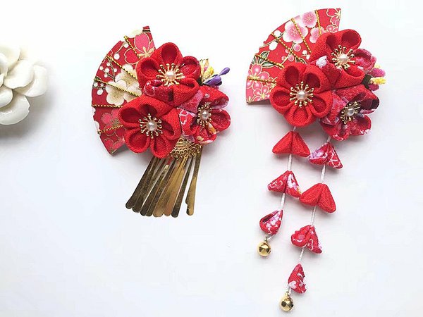 Japanese hair accessories and objects kimono bathrobe deserve to act the role of cherry blossoms hanging tassel hairpin cos|Costume Accessories| | - AliExpress