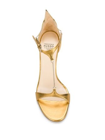 Gold Francesco Russo Chain Stiletto Heels | Farfetch.com