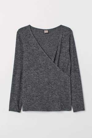 H&M+ Wrapover Sweatshirt - Gray