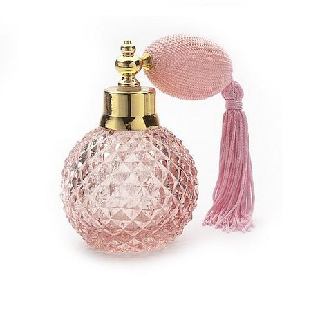 Perfume Bottle Antique Vintage Rose Pink Blush