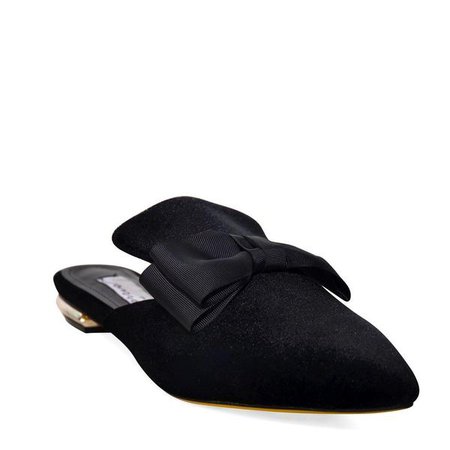 Slippers | Shop Women's Black Slip On Velvet Slippers at Fashiontage | LSEM-10