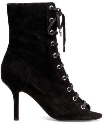 Suede ankle boots - Black